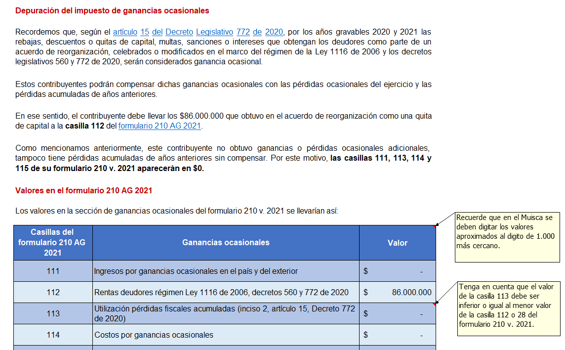 Casos prácticos de depuración del impuesto de ganancia ocasional en 4 escenarios