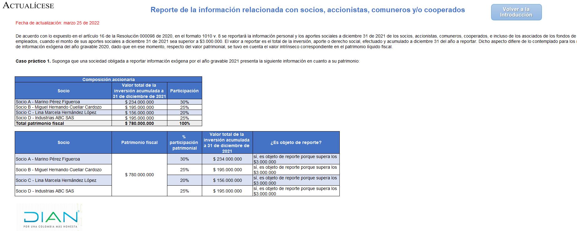 31 casos prácticos sobre el reporte de información exógena por el año gravable 2021