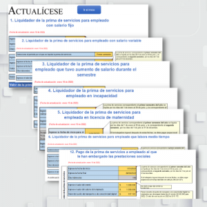 12 liquidadores para calcular la prima de servicios semestral