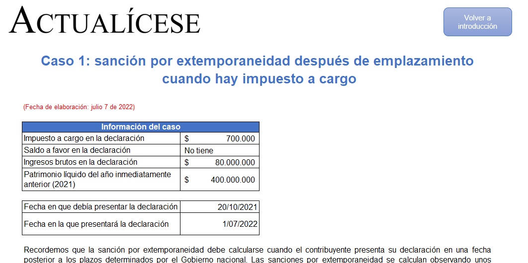 Casos prácticos de sanción por extemporaneidad después de emplazamiento