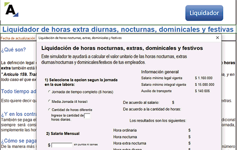Formatos para la liquidación de la nómina paso a paso