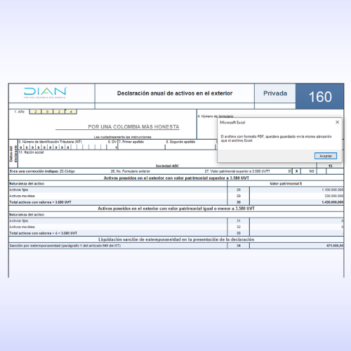 [Liquidador] Formulario 160 AG 2024 para la declaración de activos en el exterior