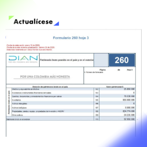 [Liquidador] Formulario 260 AG 2025 – declaración del régimen simple (personas jurídicas y naturales que llevan contabilidad)