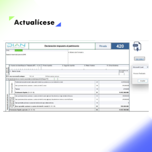 [Liquidador] Plantilla en Excel del formulario 420 AG 2026: declaración anual del impuesto al patrimonio