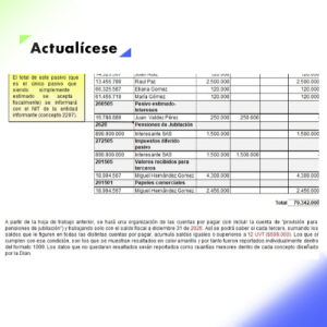 [Liquidador] Plantilla del formato 1009 de exógena 2025: información de cuentas por pagar